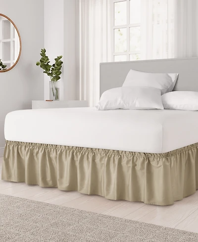 Ruffled Elastic Wrap Around Bedskirt Inch Drop
