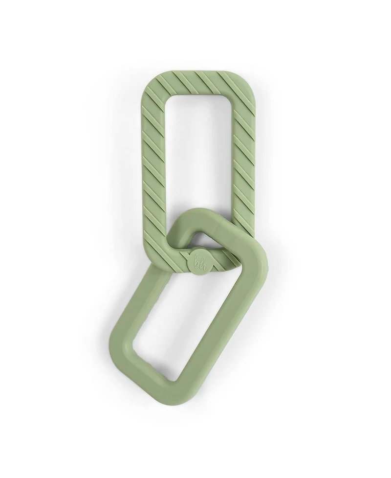 BooginHead Baby 100% Food Grade Silicone Link Baby Teethers, Sage Green
