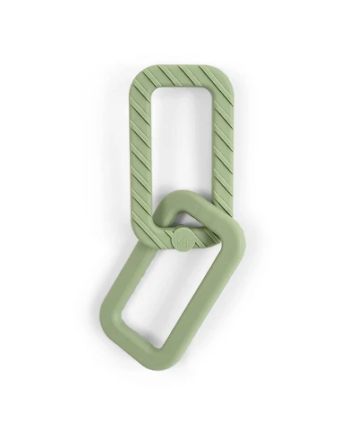 BooginHead Baby 100% Food Grade Silicone Link Baby Teethers, Sage Green