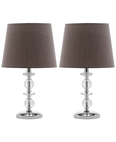 Safavieh Set of 2 Derry Stacked Crystal Orb Lamps
