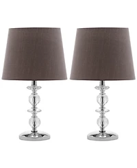Safavieh Set of 2 Derry Stacked Crystal Orb Lamps