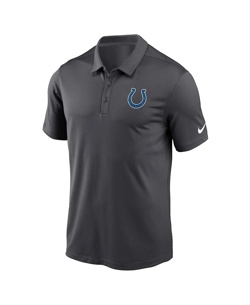 Men's Nike Anthracite Indianapolis Colts Franchise Team Logo Performance Polo Shirt