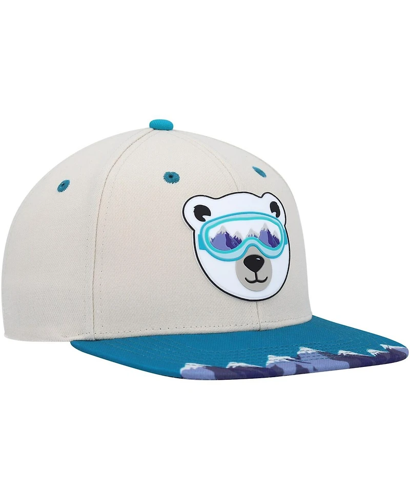 Big Boys and Girls Explore Cream Explore Polar Bear Snapback Hat