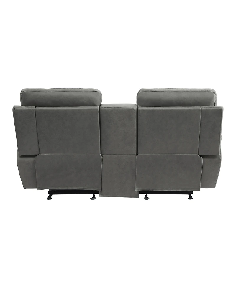 White Label Nadia 76" Double Glider Reclining Loveseat with Center Console