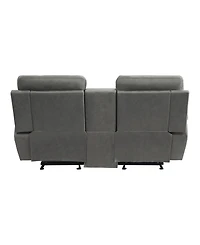 White Label Nadia 76" Double Glider Reclining Loveseat with Center Console