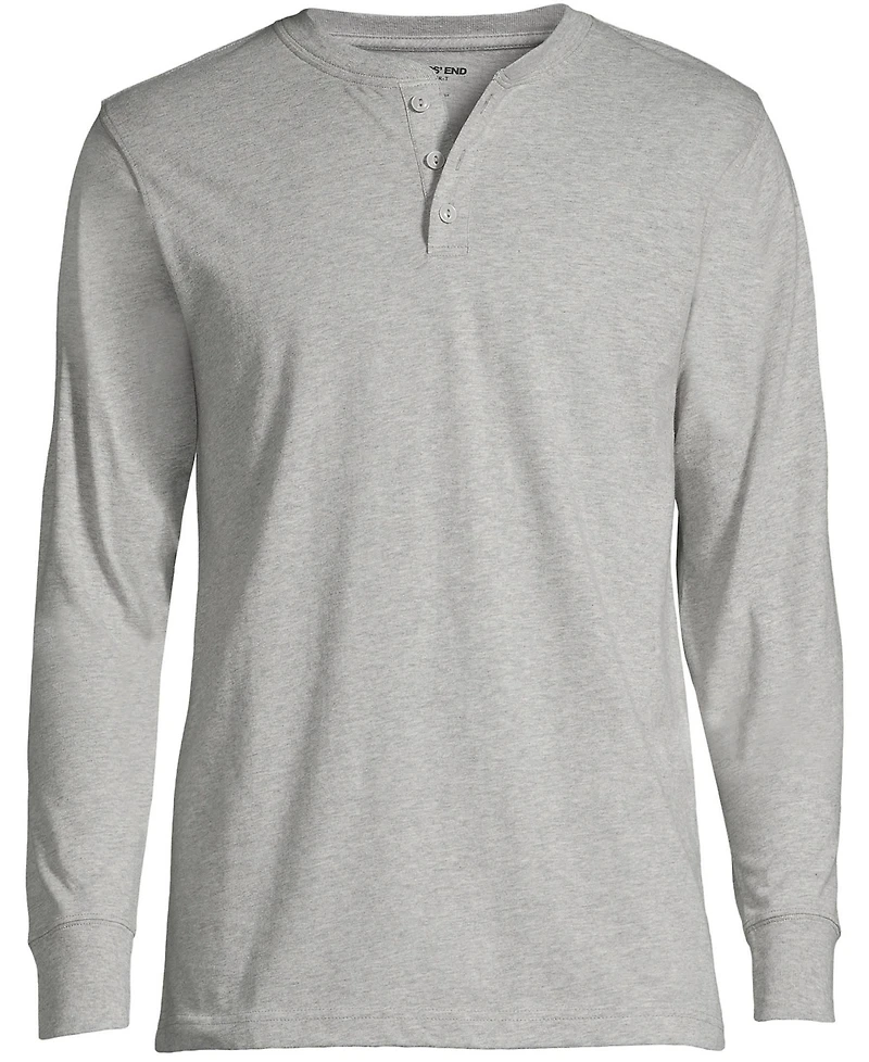 Lands' End Men's Tall Super-t Long Sleeve Henley Shirt