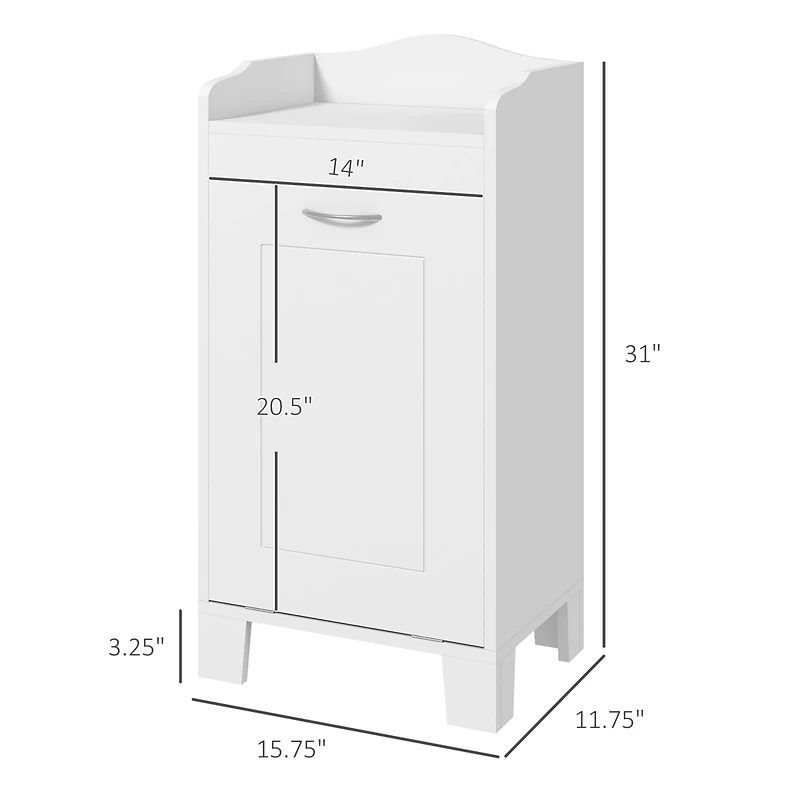 Bathroom Hamper Wood Laundry Tilt Out Basket Storage Bench Furniture cabinet