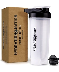 Zulay Kitchen Protein Shaker Bottle 28oz - Shaker Bottles For Protein Mixes With Paddle Shaker Ball