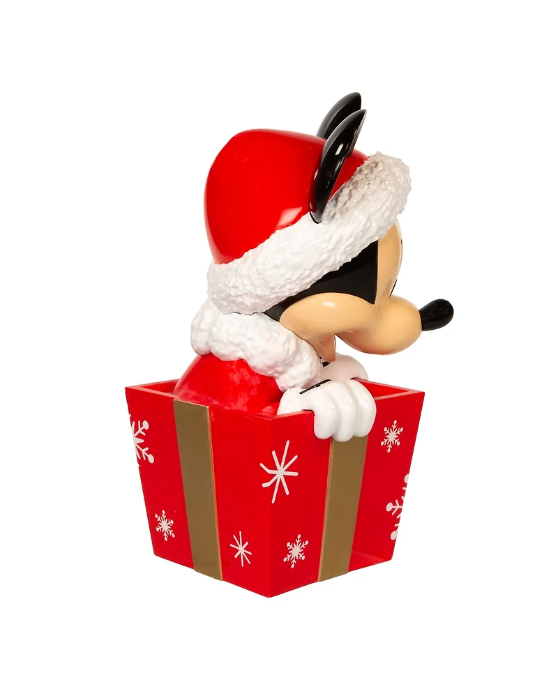 Kurt Adler 8" Un-Lit Disney Mickey in Present Tree Topper