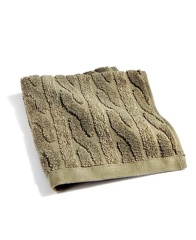 Lauren Ralph Sanders Cable Washcloth, 13" x