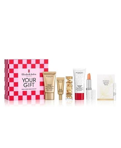 Free 6-Pc. Gift with any $39.50 Elizabeth Arden Purchase.