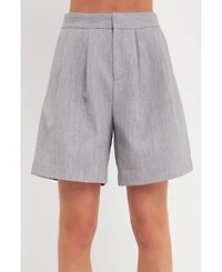 endless rose Women's Pleated Tailored Shorts