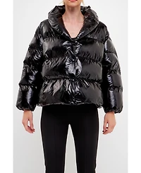endless rose Women's Belted Puffer Jacket