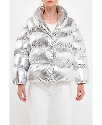 endless rose Women's Belted Puffer Jacket