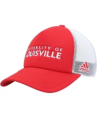 Men's adidas Red Louisville Cardinals Foam Trucker Snapback Hat