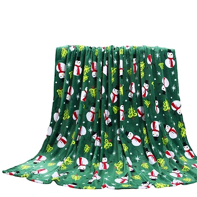 Kate Aurora Cozy Christmas Snowman Throw, 50" x 60"