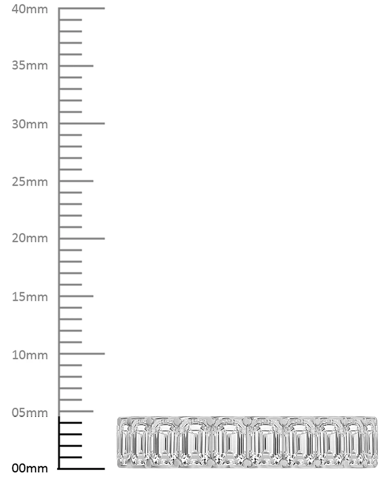Diamond Emerald-Cut Eternity Band (4 ct. t.w.) Platinum or 14k Gold