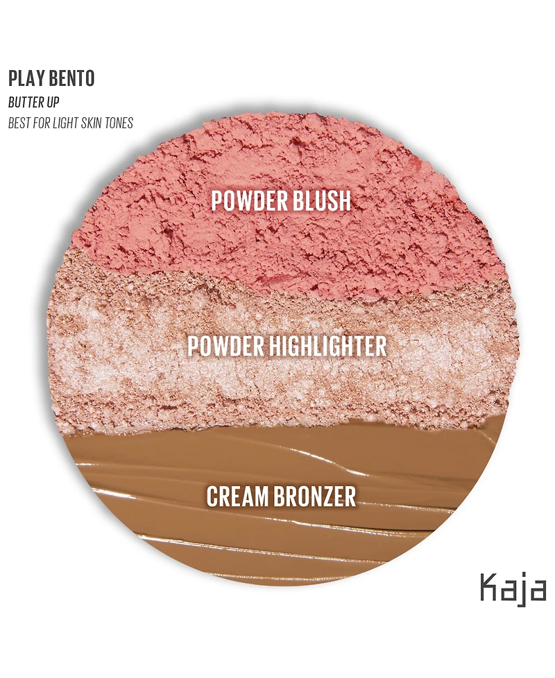 Kaja Face Bento Cream Bronzer, Powder Blush & Highlighter Sculpting Trio