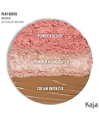 Kaja Face Bento Cream Bronzer, Powder Blush & Highlighter Sculpting Trio