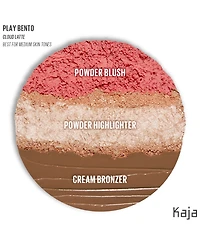 Kaja Face Bento Cream Bronzer, Powder Blush & Highlighter Sculpting Trio