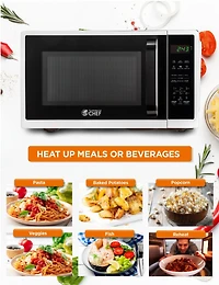0.9 Cu. Ft. Counter Top Microwave 10 Power Levels,White