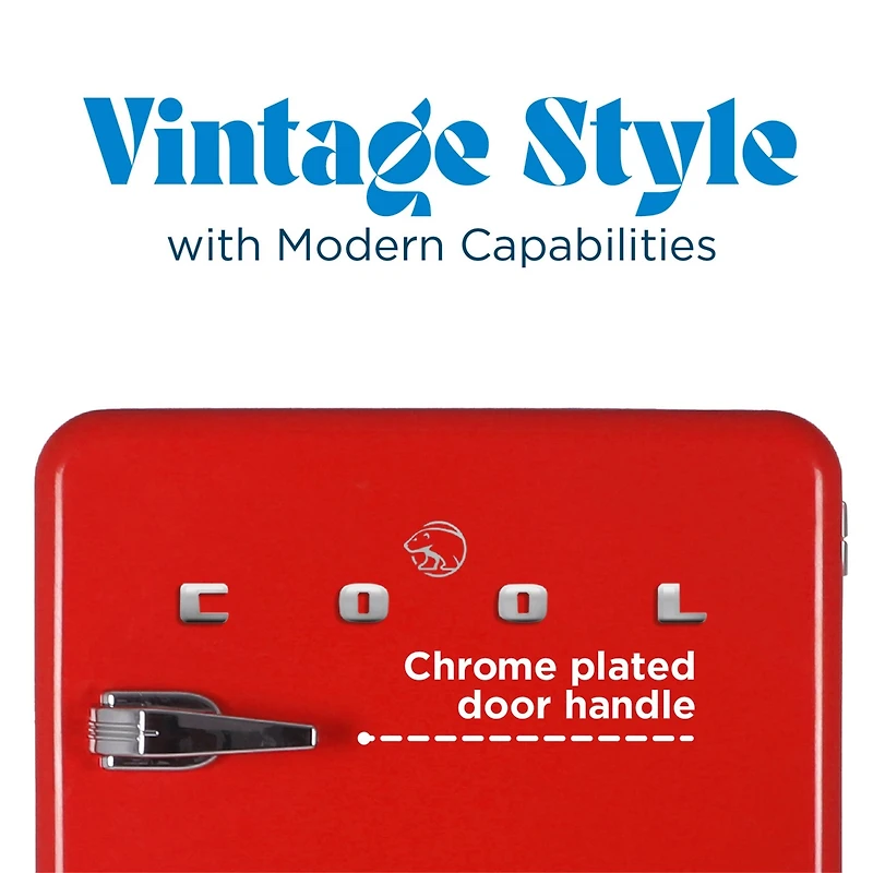 1.6 Cu. Ft. Retro Refrigerator,Red