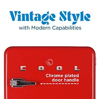 1.6 Cu. Ft. Retro Refrigerator,Red