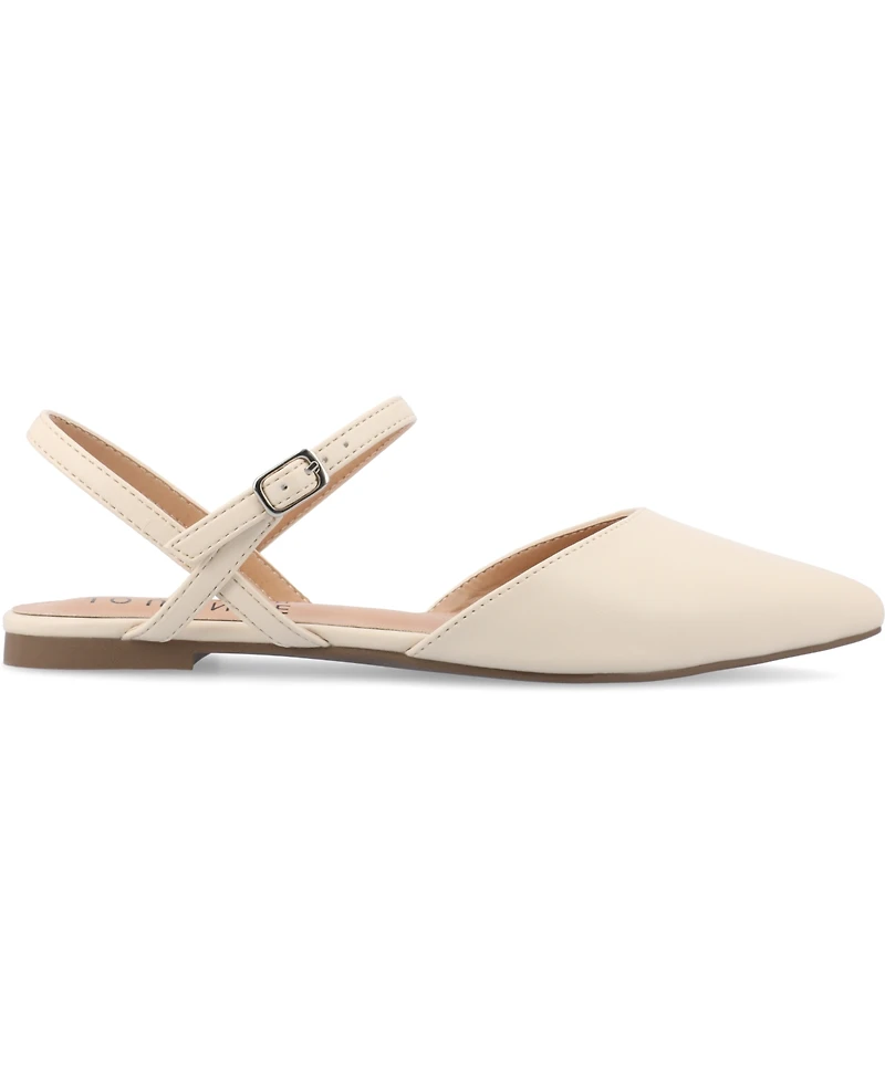 Journee Collection Women's Martine Strappy Pointed Toe Flats