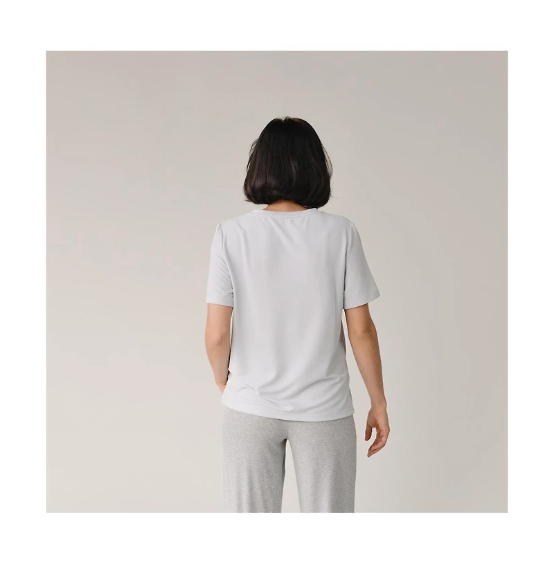 Cozy Earth Women's Modern Modal V-Neck Tee