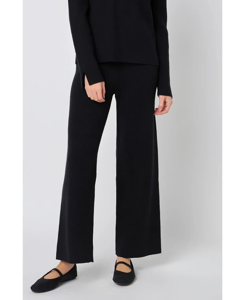 English Factory Women's Knit Wide Pants
