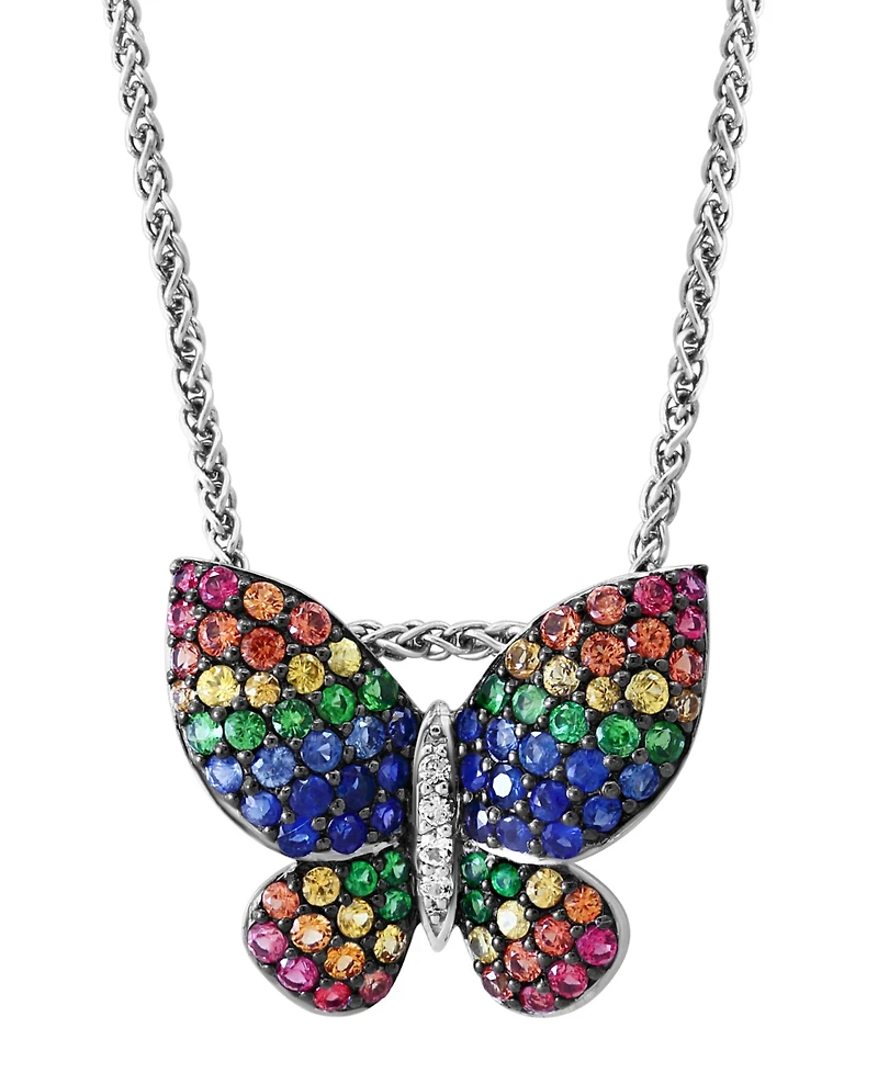 Effy Collection Multi Precious 1-3/4 ct. t.w. Pendant in Sterling Silver