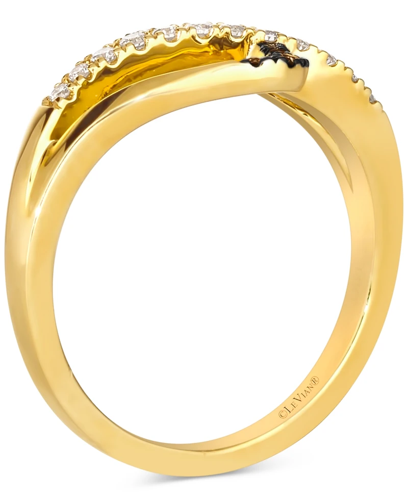 Le Vian Nude Diamond & Chocolate Diamond Abstract Openwork Ring (1/4 ct. t.w.) in 14k Gold