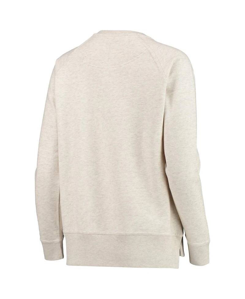 Women's League Collegiate Wear Oatmeal Kentucky Wildcats Academy Raglan Pullover Sweatshirt