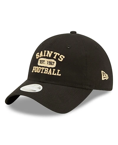 Women's New Era Black New Orleans Saints Formed 9TWENTY Adjustable Hat