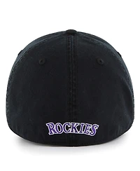 Men's '47 Brand Black Colorado Rockies Cooperstown Collection Franchise Fitted Hat