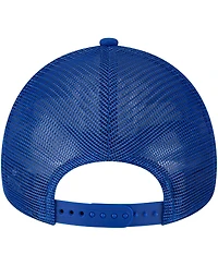 Men's New Era Royal Buffalo Bills Throwback Logo A-Frame Trucker 9FORTY Adjustable Hat
