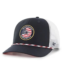 Men's '47 Brand Navy, White Dallas Cowboys Union Patch Trucker Adjustable Hat