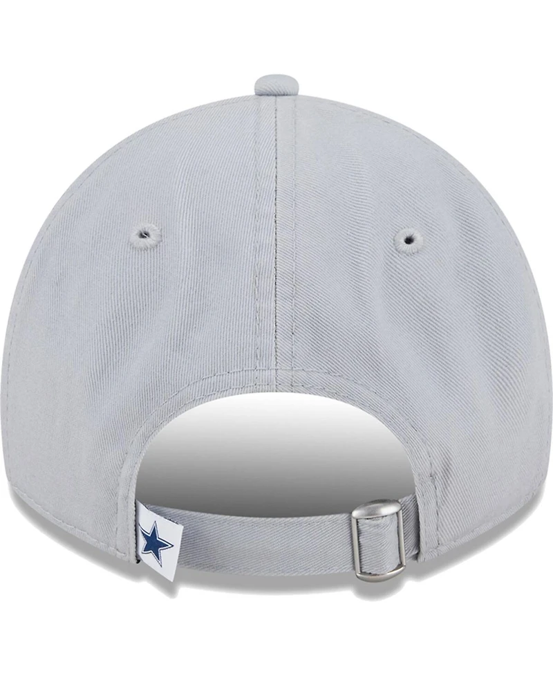 Big Boys and Girls New Era Gray Dallas Cowboys Main Core Classic 2.0 9TWENTY Adjustable Hat