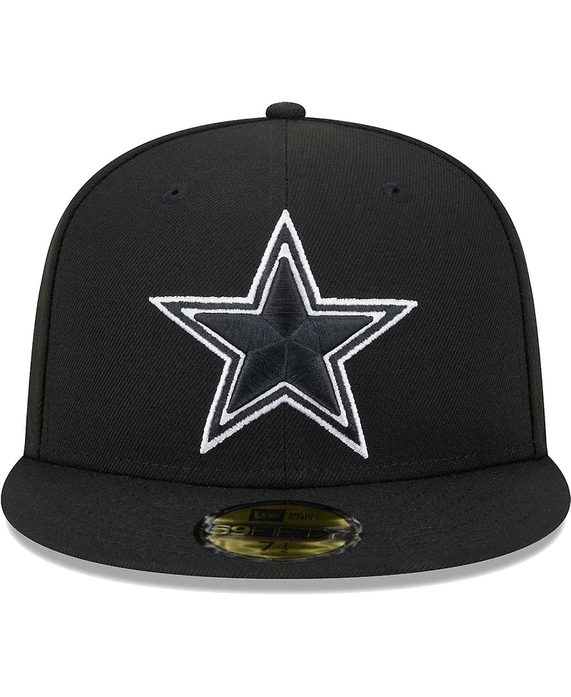 Men's New Era Black Dallas Cowboys Main Patch 59FIFTY Fitted Hat