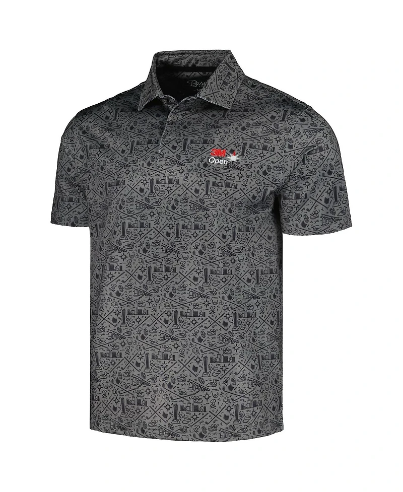 Men's Barstool Golf Black 3M Open Polo Shirt