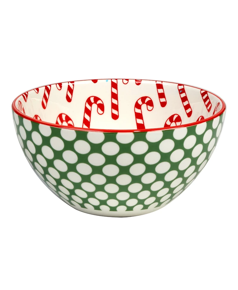 Certified International Winter Medley 30 oz All Purpose Bowls Set of 6, Service for 6