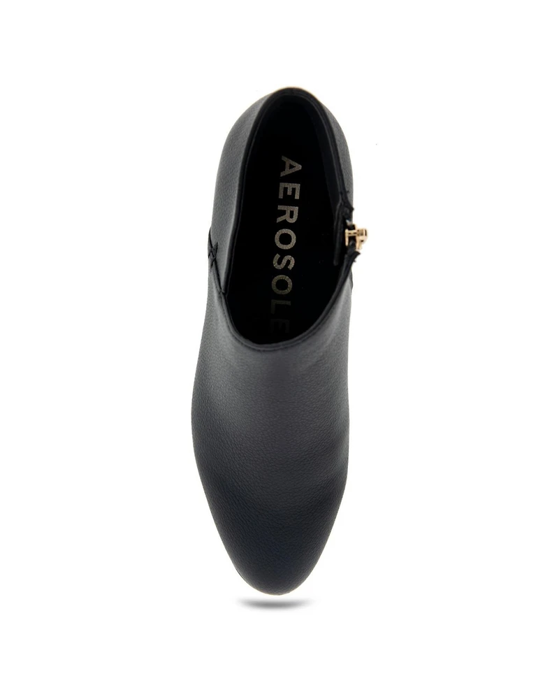 Aerosoles Women's Cayu Ankle Boots - Black Faux Leather
