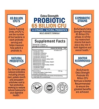 Probiotic 65 Billion - Probiotics with Prebiotic for Women & Men - Lactobacillus Acidophilus Digestive Health Capsules - Targeted Release Technology