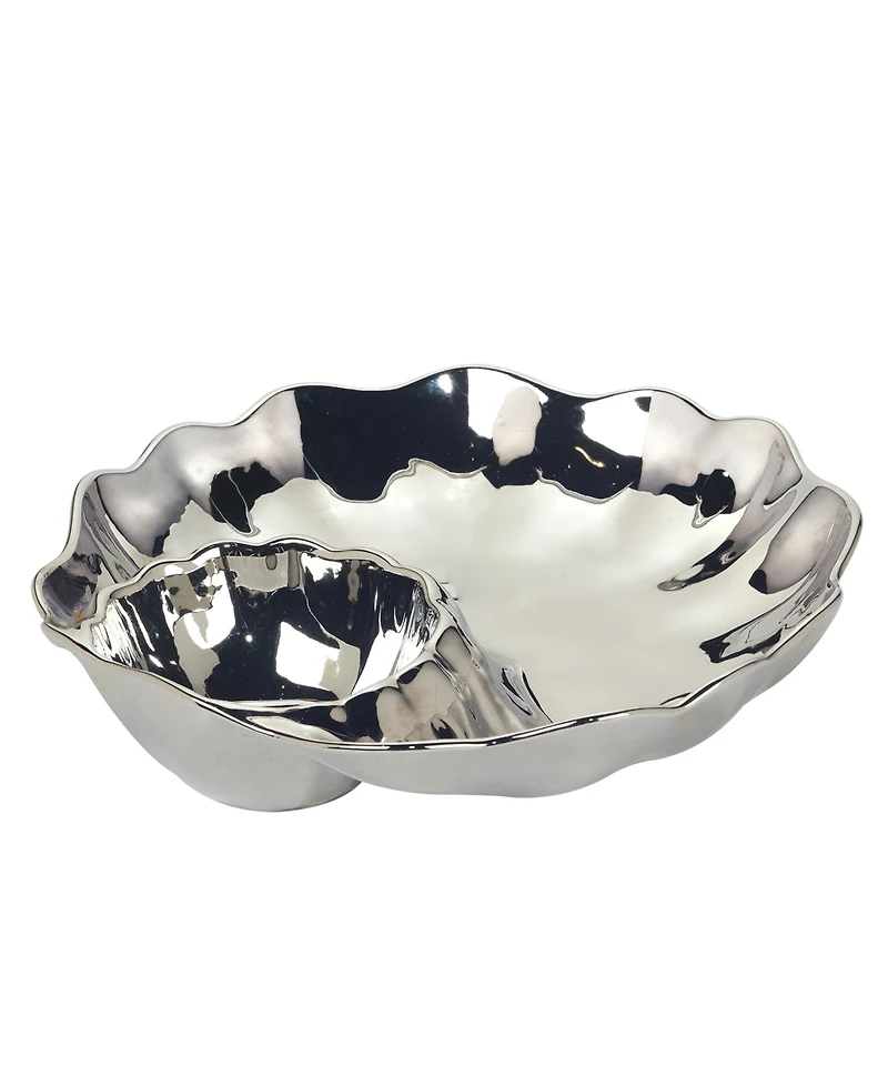Certified International Gold-Silver Tone Coast Chip Dip