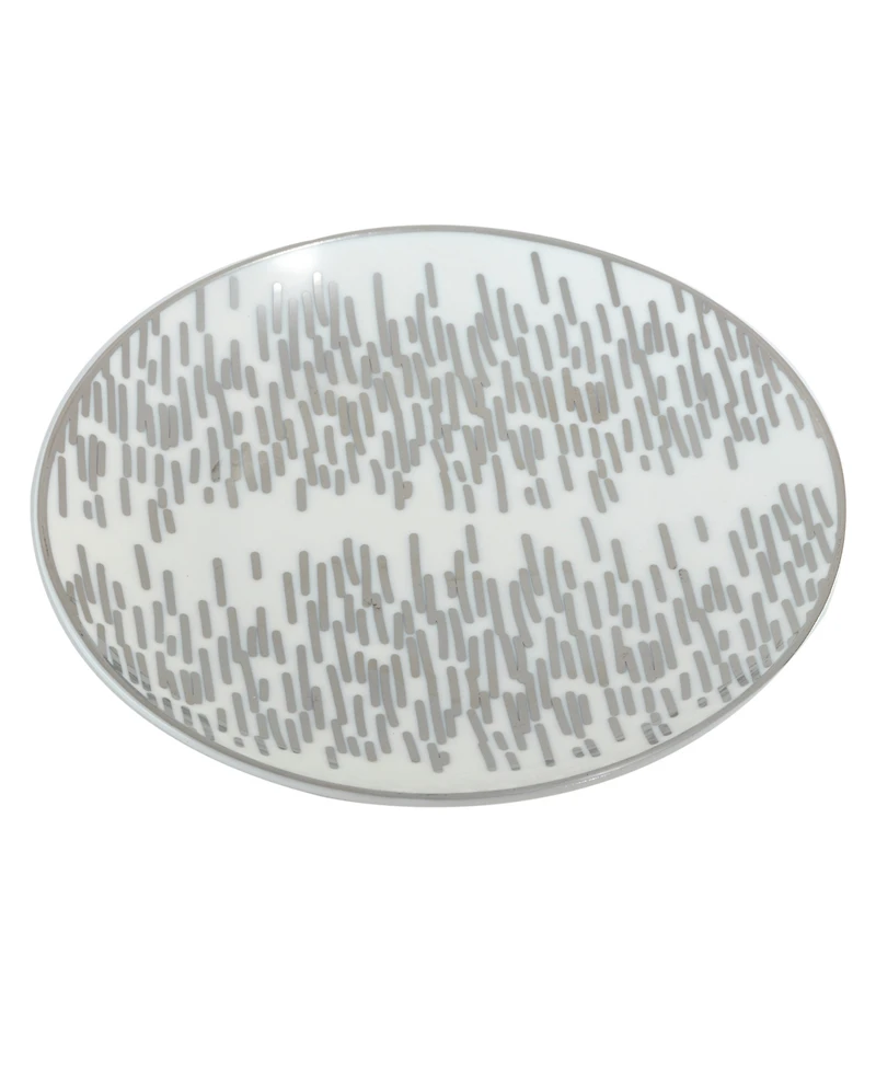 Certified International Matrix Gold-Silver Tone Canape Plates Set of 6