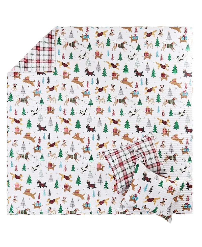 Levtex Jingle Paws Reversible 3-Pc. Quilt Set, King/California King