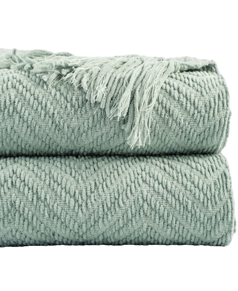 Battilo Classic Textured Woven Micro Chenille Throw, 50" x 60"