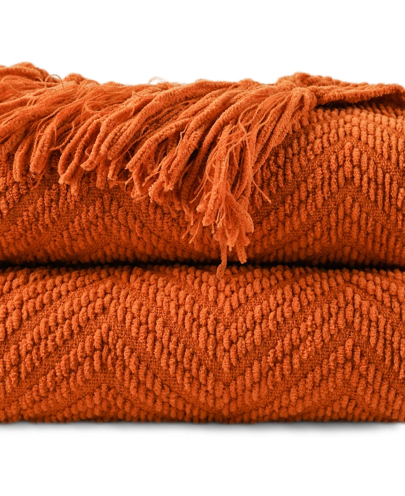 Battilo Classic Textured Woven Micro Chenille Throw, 50" x 60"