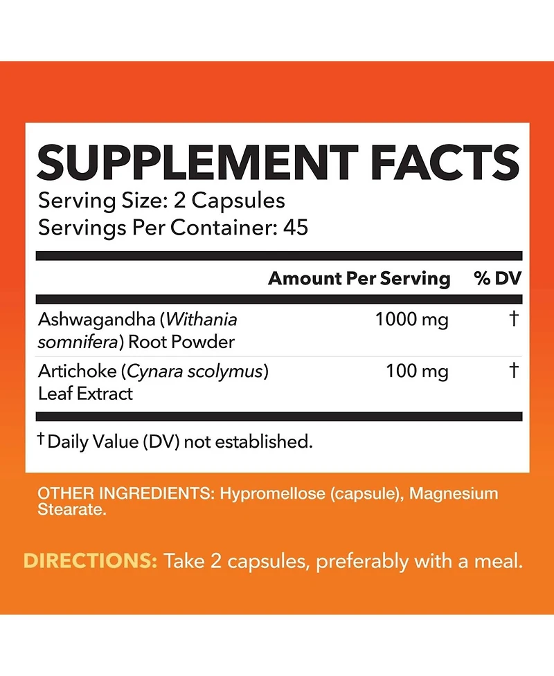 Ashwagandha Pills, Ashwagandha Capsules for Stress Relief, Havasu Nutrition, 90ct