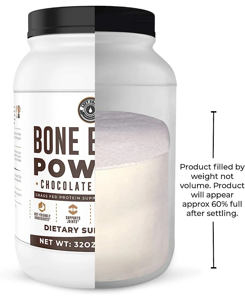 Left Coast Performance Bone Broth Protein, Left Coast Performance, Chocolate, 32oz